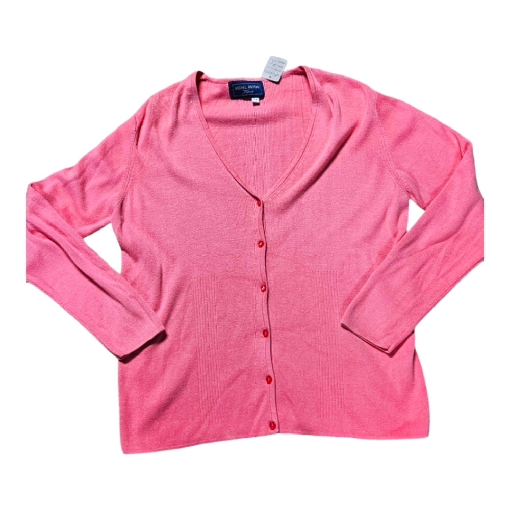 Michael Antoni Tricot Pink Sweater, XL